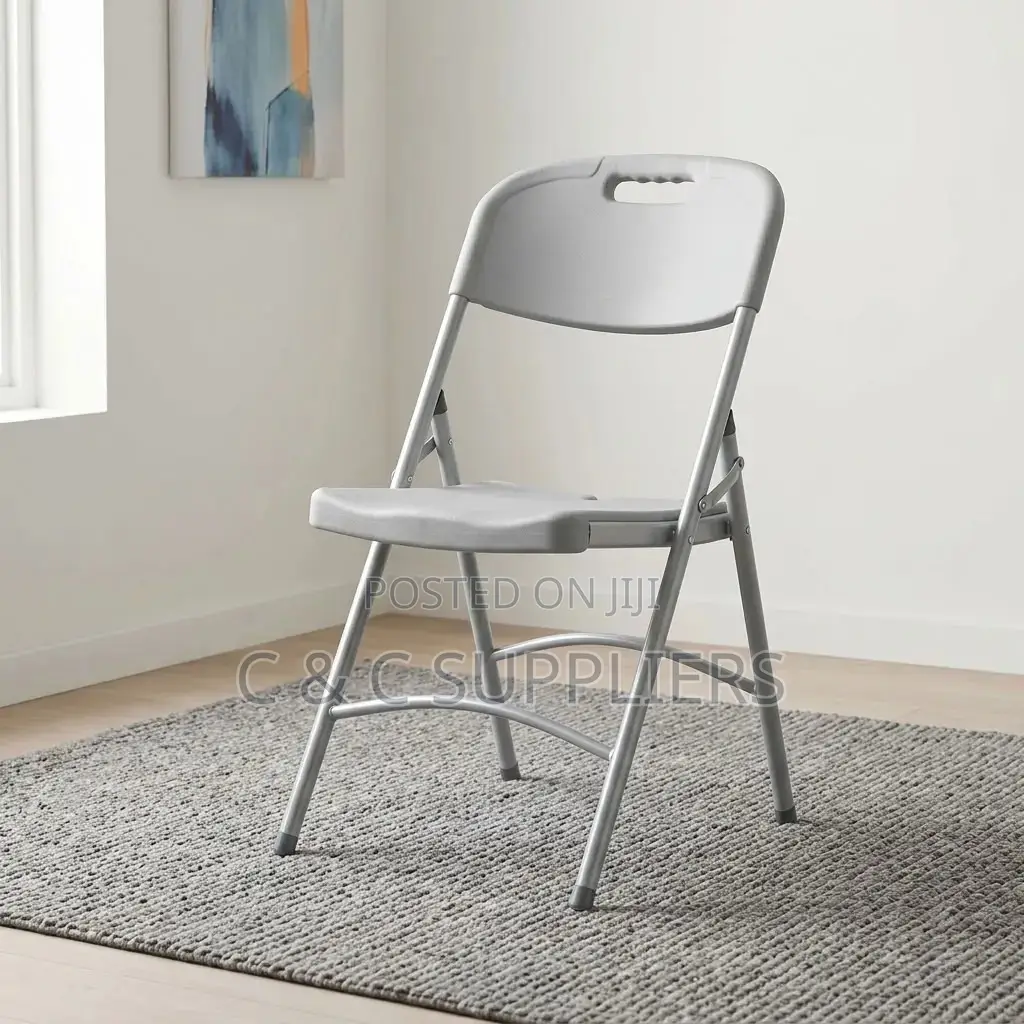 White Folding Workstation Chair