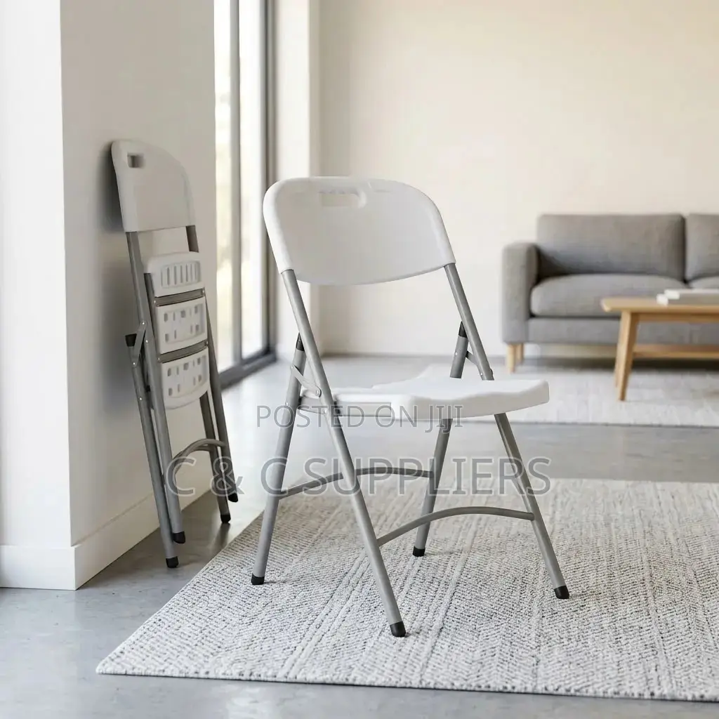 White Folding Workstation Chair