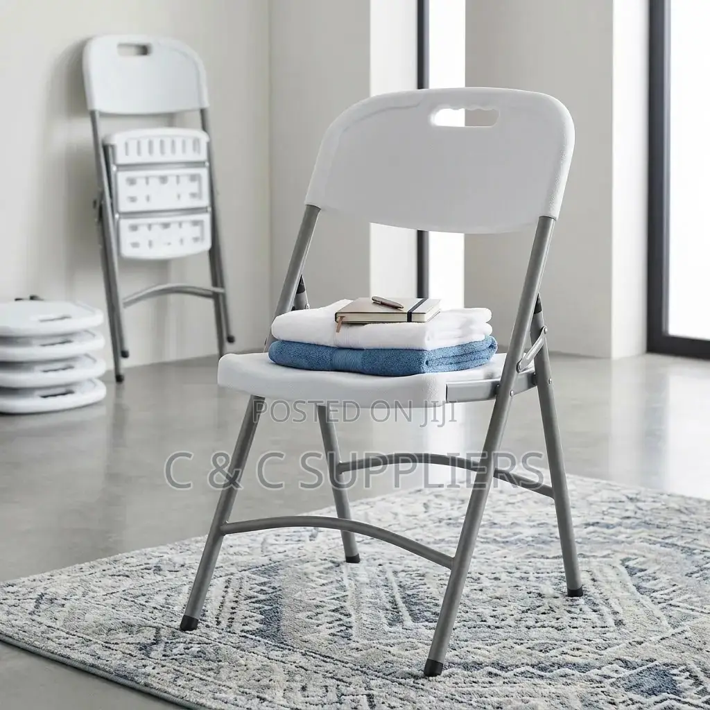 White Folding Workstation Chair