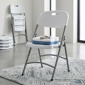 White Folding Workstation Chair