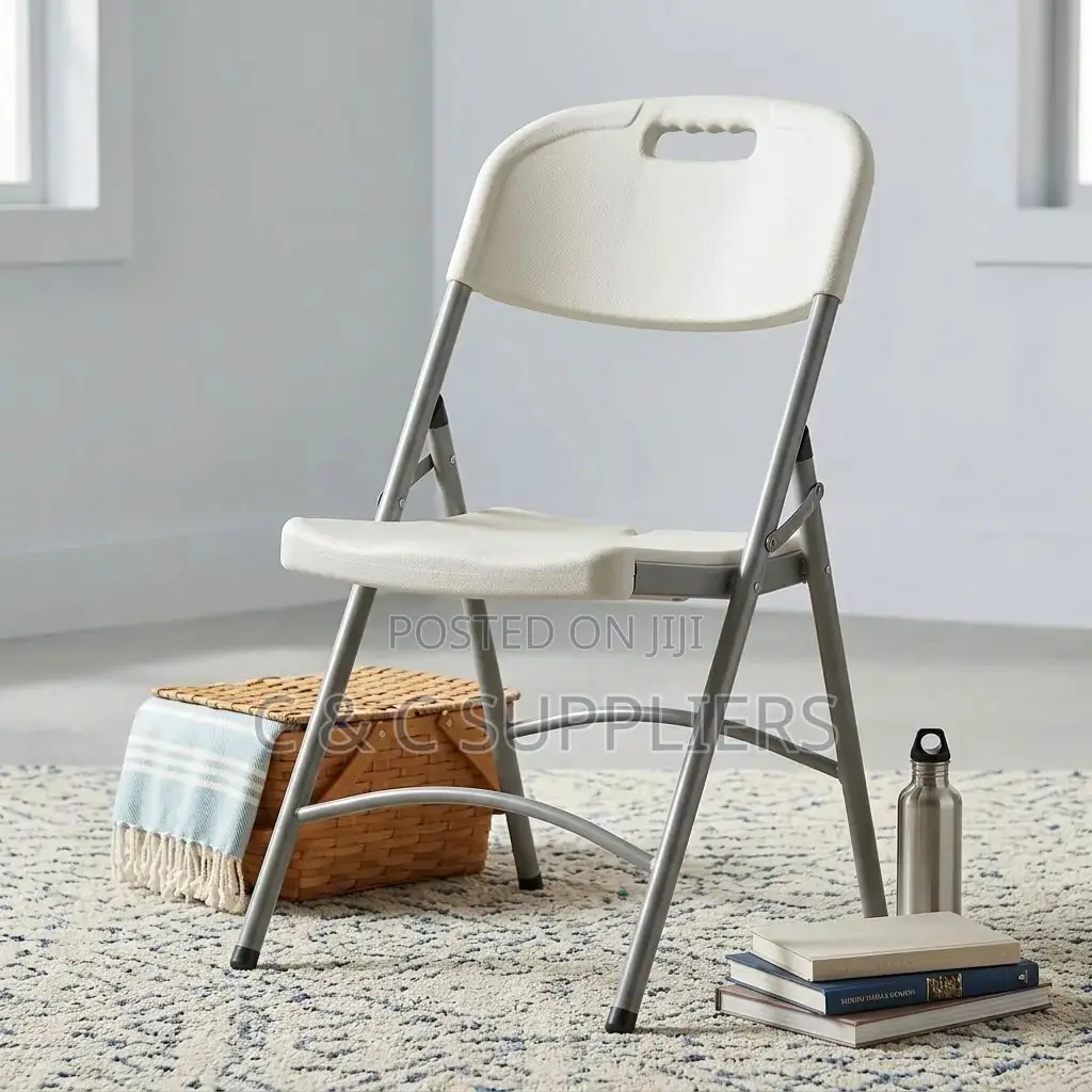 White Folding Workstation Chair