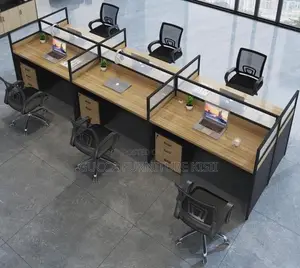 6 Seater Rectangular Office Collaborative Station