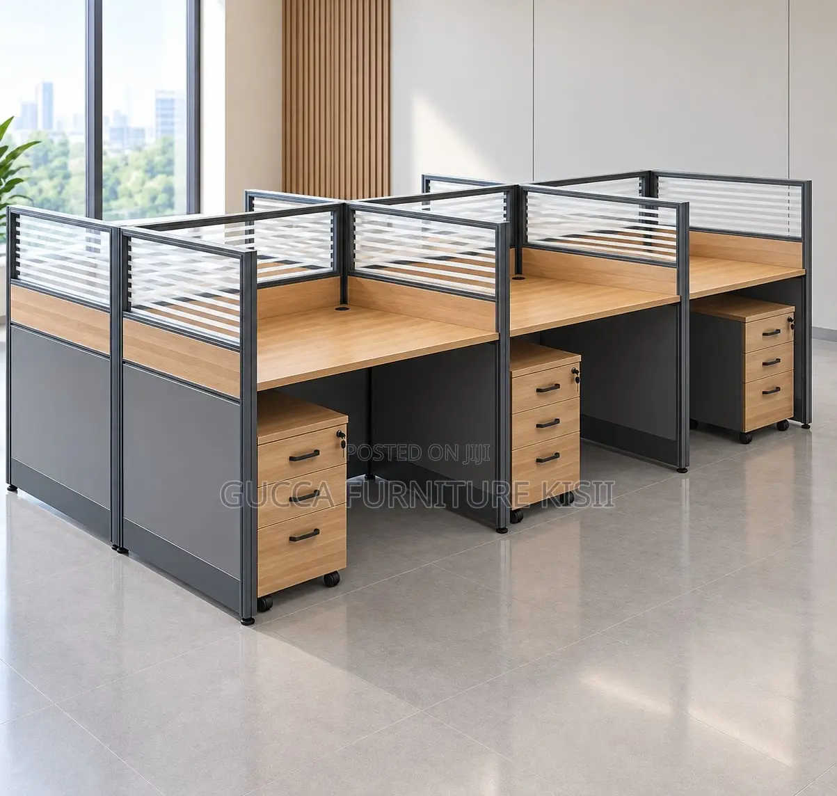 6 Seater Rectangular Office Collaborative Station