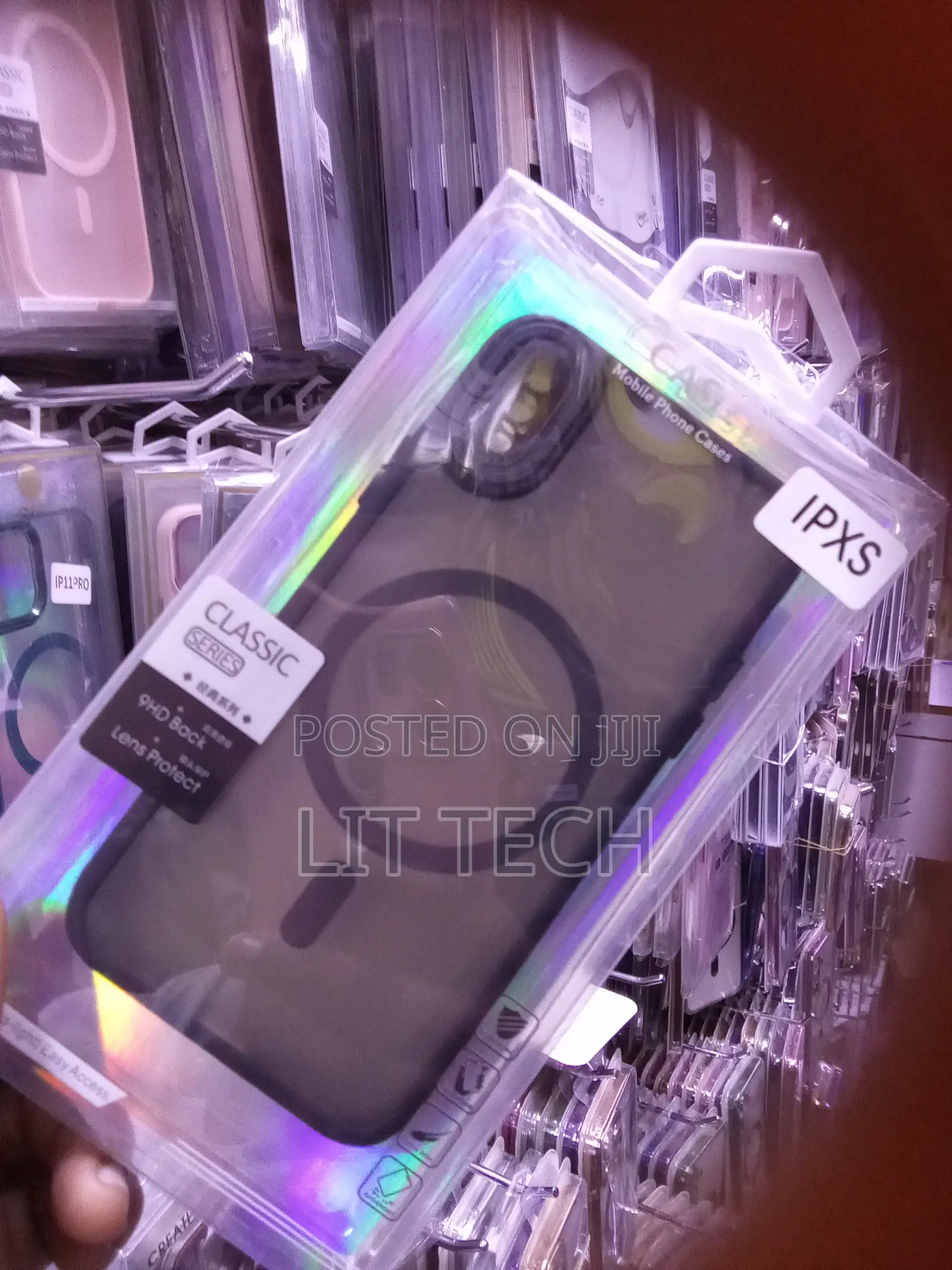 MagSafe iPhone Xs Transluscent Case With Lense Protector-Black
