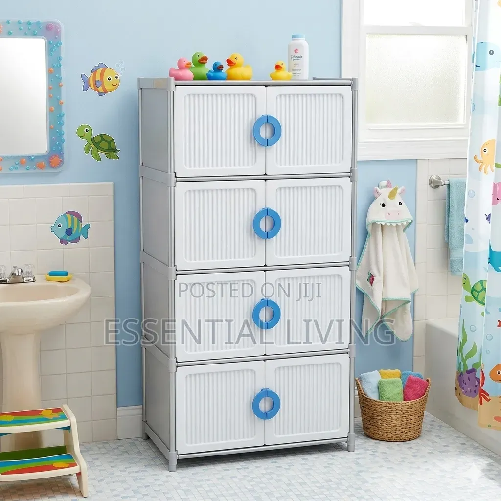 Heavy Duty Plastic Storage Cabinet Closet Multi-Layer Storage