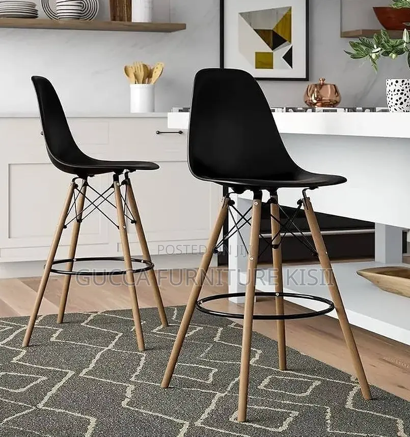 Plastic Non-Adjustable Eames Barstool