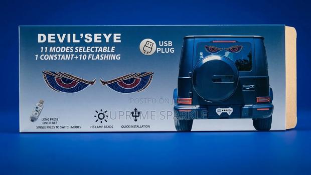 LED Windshield Devil Eye Truck Light USB Lamp Panel - thumbnail 2