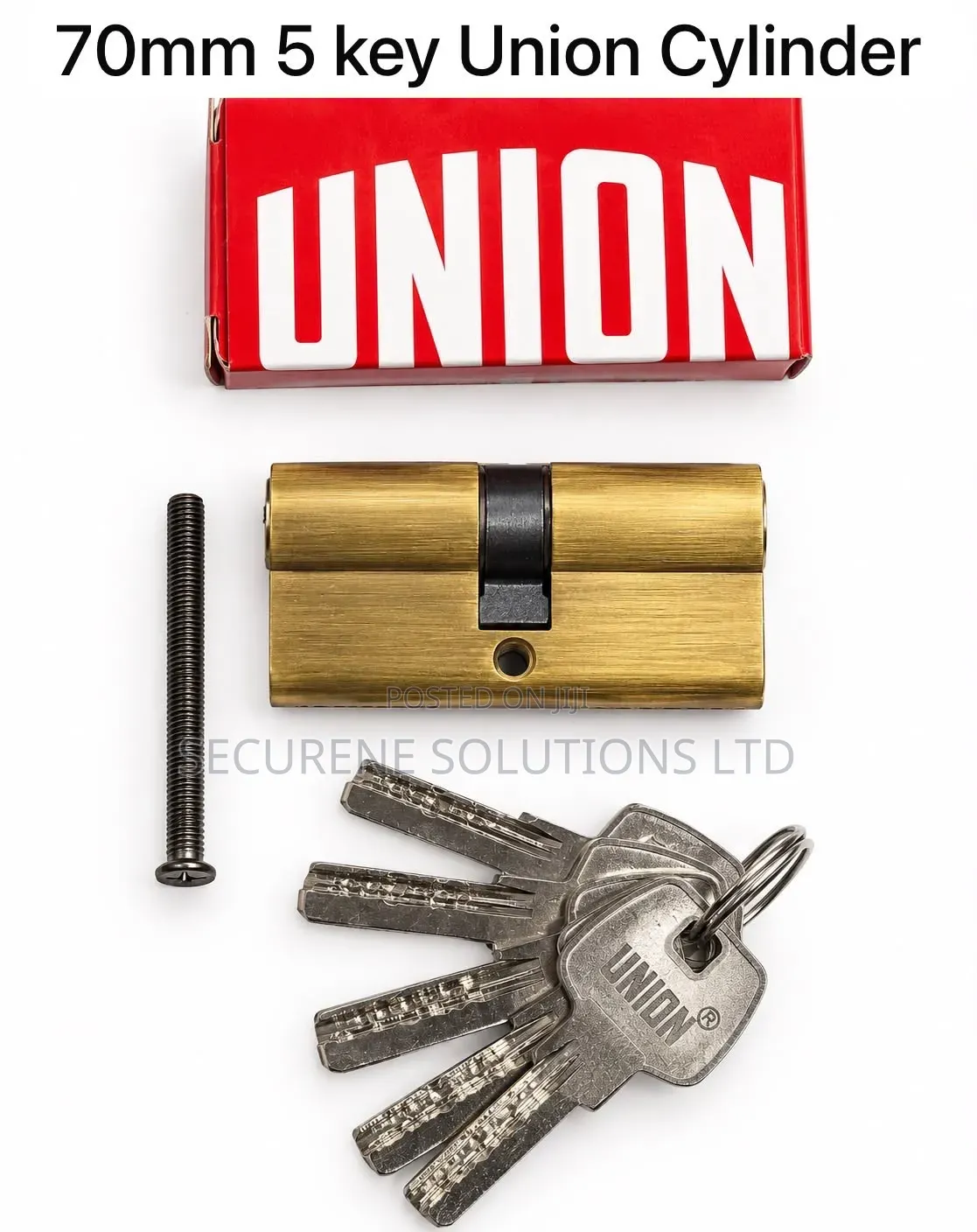 70mm Brass Union Euro Profile Door Cylinder Lock
