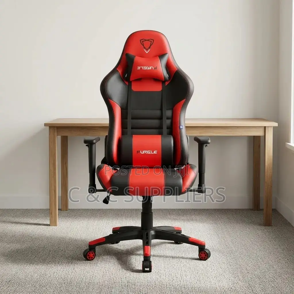 Red Leather Modern Gaming Seat.