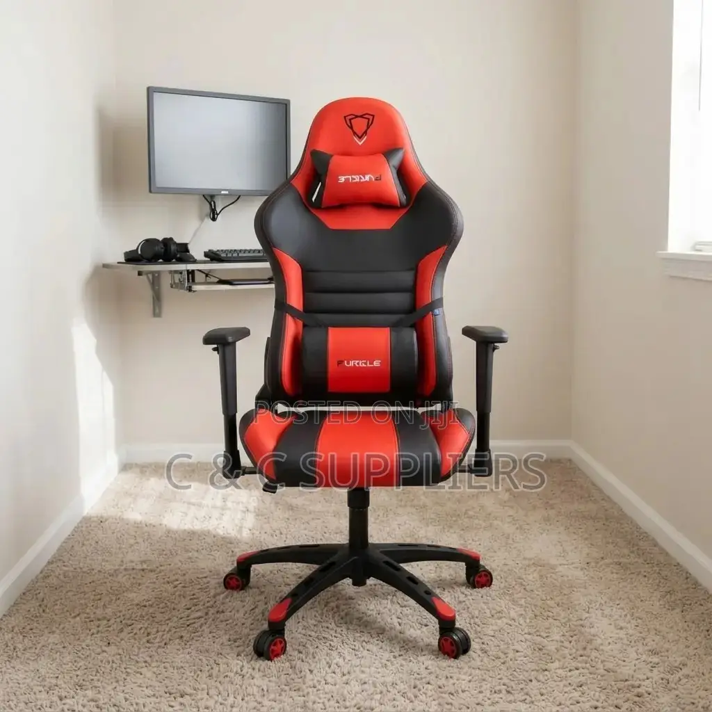 Red Leather Modern Gaming Seat.