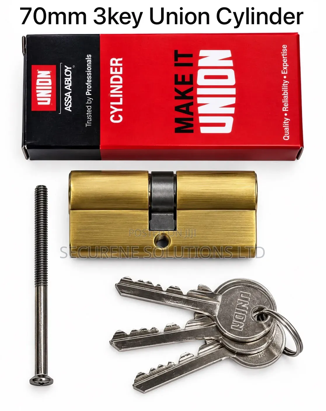 70mm 3key Union Cylinder Lock Kit Manufactured by UNION