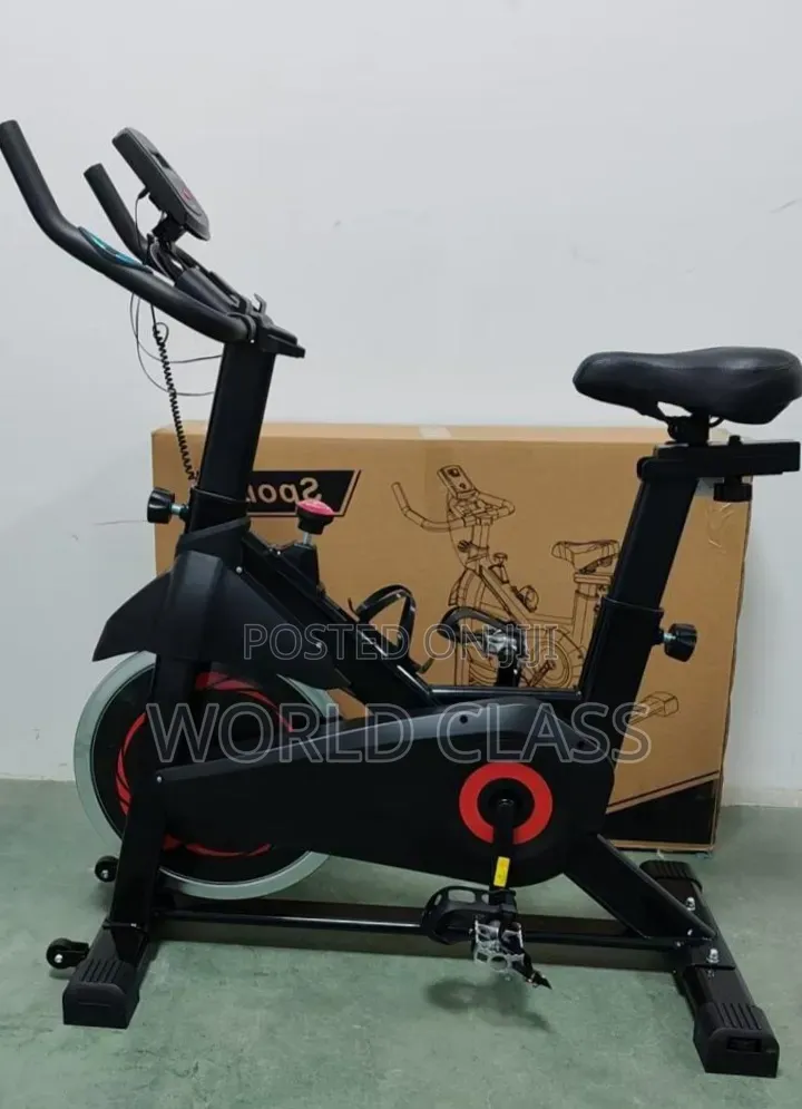 Heavy-Duty Indoor Cycling Spin Bike With LCD Monitor Bottle Holder