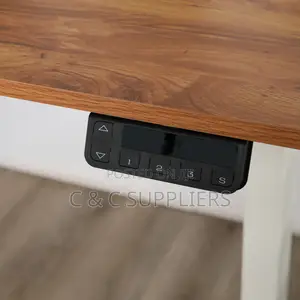 Adjustable Brown Top Electric Desk-140cm