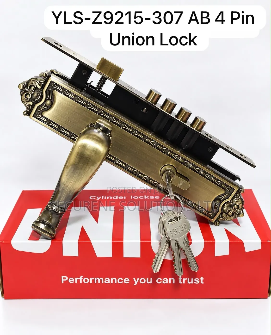 UNION YLS-Z9215-307 AB 4-Pin Multi-Bolt Cylinder Lockset