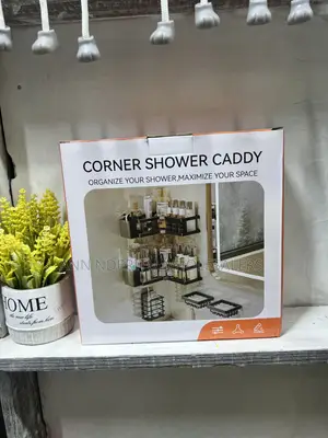 5pcs Set Corner Shower /Bathroom Rack Organizer With Adhesive Stickers