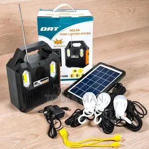 DAT AT-9028 Solar Home Lighting System + MP3/Radio 3 Light Bulbs