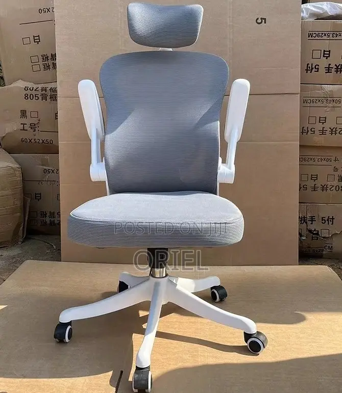 White Ergonomic Office Chair Kenya – Modern Comfortable Desk Seat