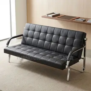 5-Seater Leather Office Sofa