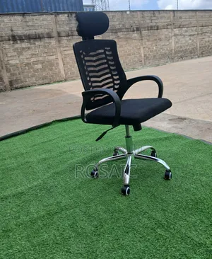 Secretarial Mesh Office Chair With Headrest