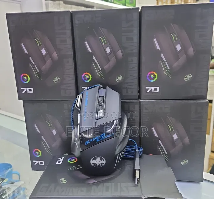 Bloodbat GM02 7-Button RGB Gaming Mouse – Wired USB | Ergonomic Design