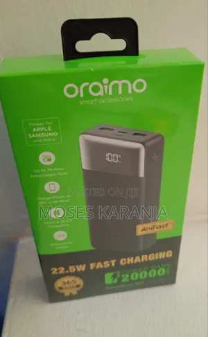 Oraimo 20000mAh Portable Fast Charging Power Bank