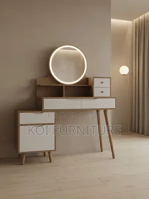 Dressers; Brown Dressing Room Bedroom Vanity Table
