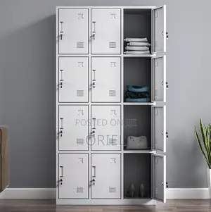 12-Locker Storage Unit Kenya – Secure Metal Office Staff Cabinet
