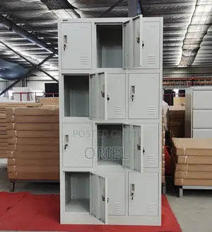 12-Locker Storage Unit Kenya – Secure Metal Office Staff Cabinet