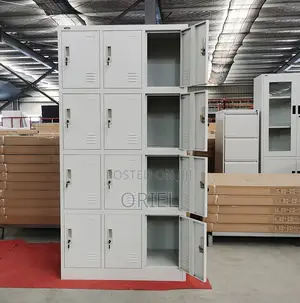 12-Locker Storage Unit Kenya – Secure Metal Office Staff Cabinet