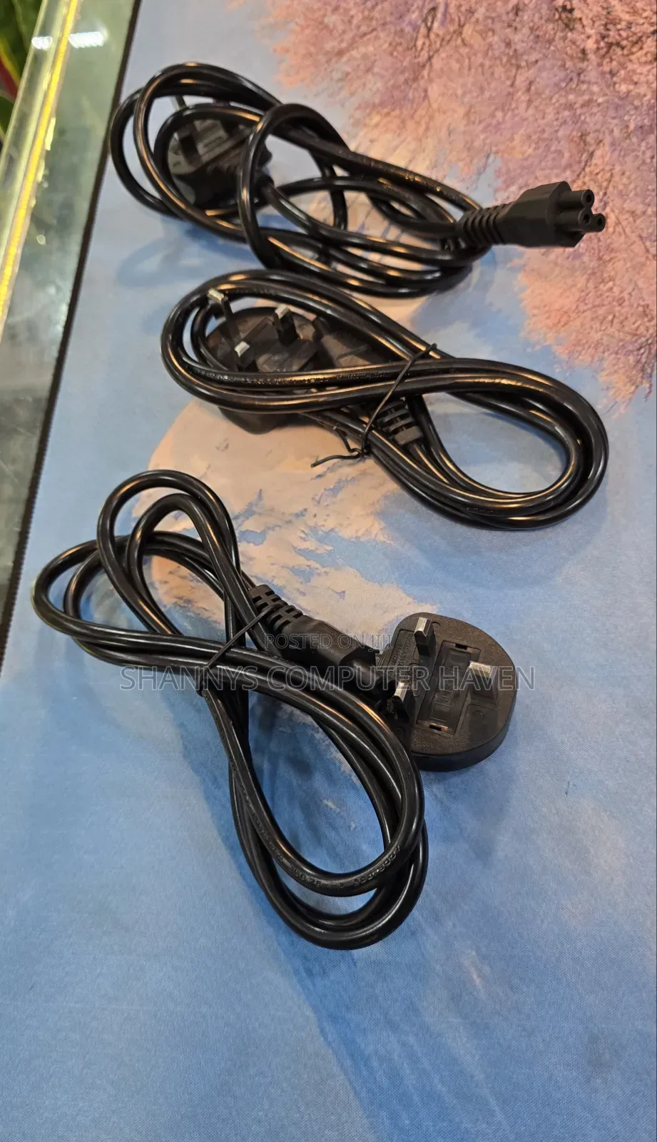 Original 3-Pin Uk Flower Laptop Power Cable