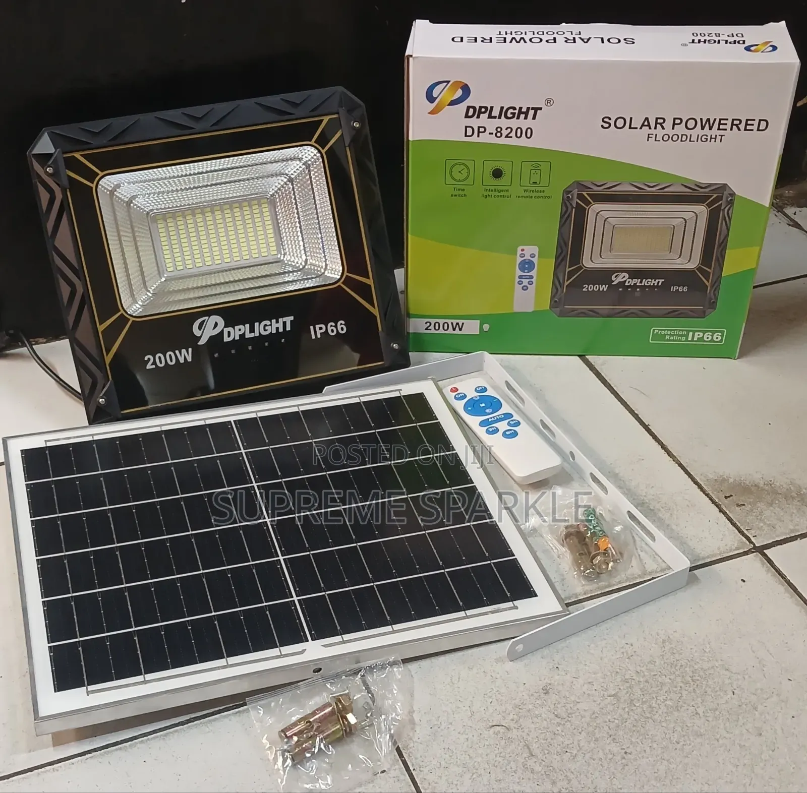 200W DPLIGHT Solar Flood Light DP-8200 18W Panel