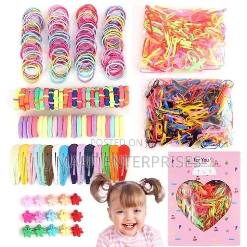Girls' Hair Accessories Set, Baby Hair Bobbles Set,1000+ PCs