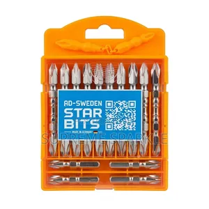 10pc Screwdriver Bit Set AD-SWEDEN Double Ended PH2 Magnetised Steel