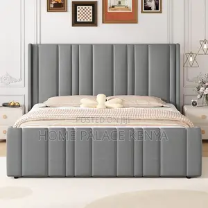 Bed; Premium Fabric Bed Frame for Stylish Bedroom and Home Interiors