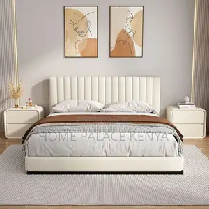 Bed; Premium Fabric Bed Frame for Stylish Bedroom and Home Interiors
