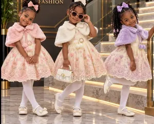 2pcs Girls Dress With a Poncho