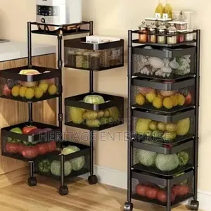 Square Fruit Rack With Wheels