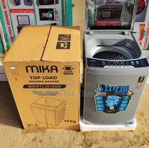 *Mika 10KG Washing Machine Top Load Washer Dark Silver