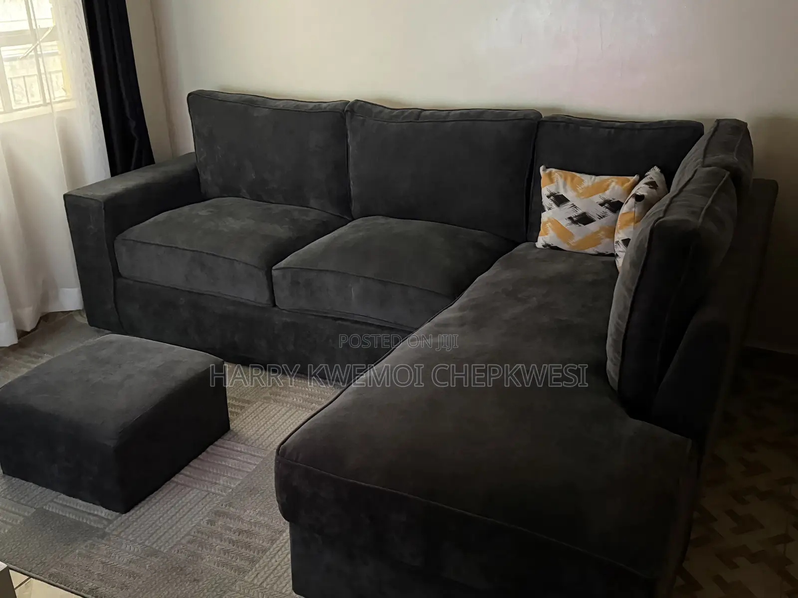 Gray L Shape Couch