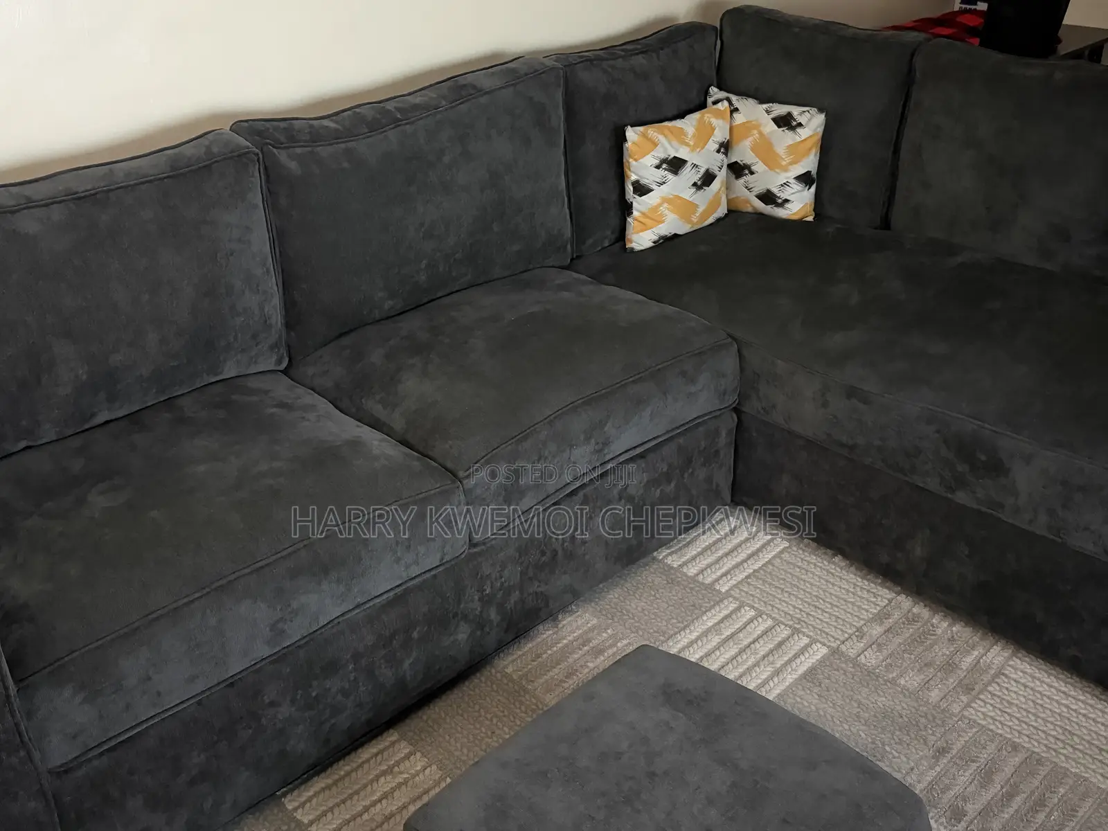 Gray L Shape Couch