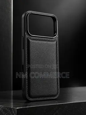 Premium Black Leather-Texture Case