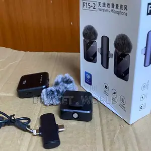 Type C and Camera F11-2 Wireless Microphone 3 in 1 for iPhone