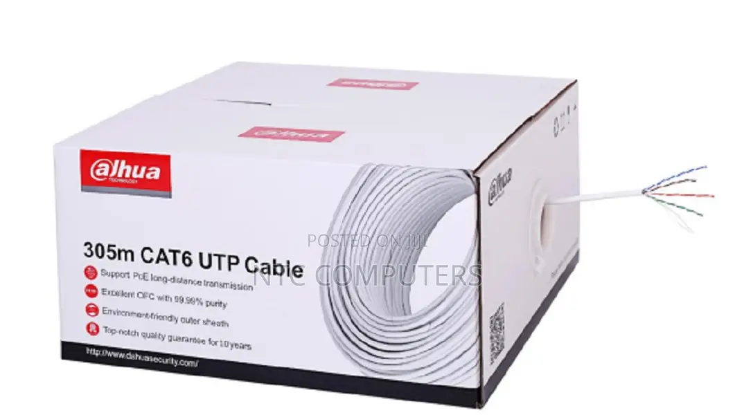 Dahua DH-PFM920I-6UN-C/U 305m UTP CAT6 Indoor Cable Purecopper