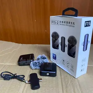 Professional F11-2Dual Wireless Lavalier Mic Kit With Fuzzy Windscreen