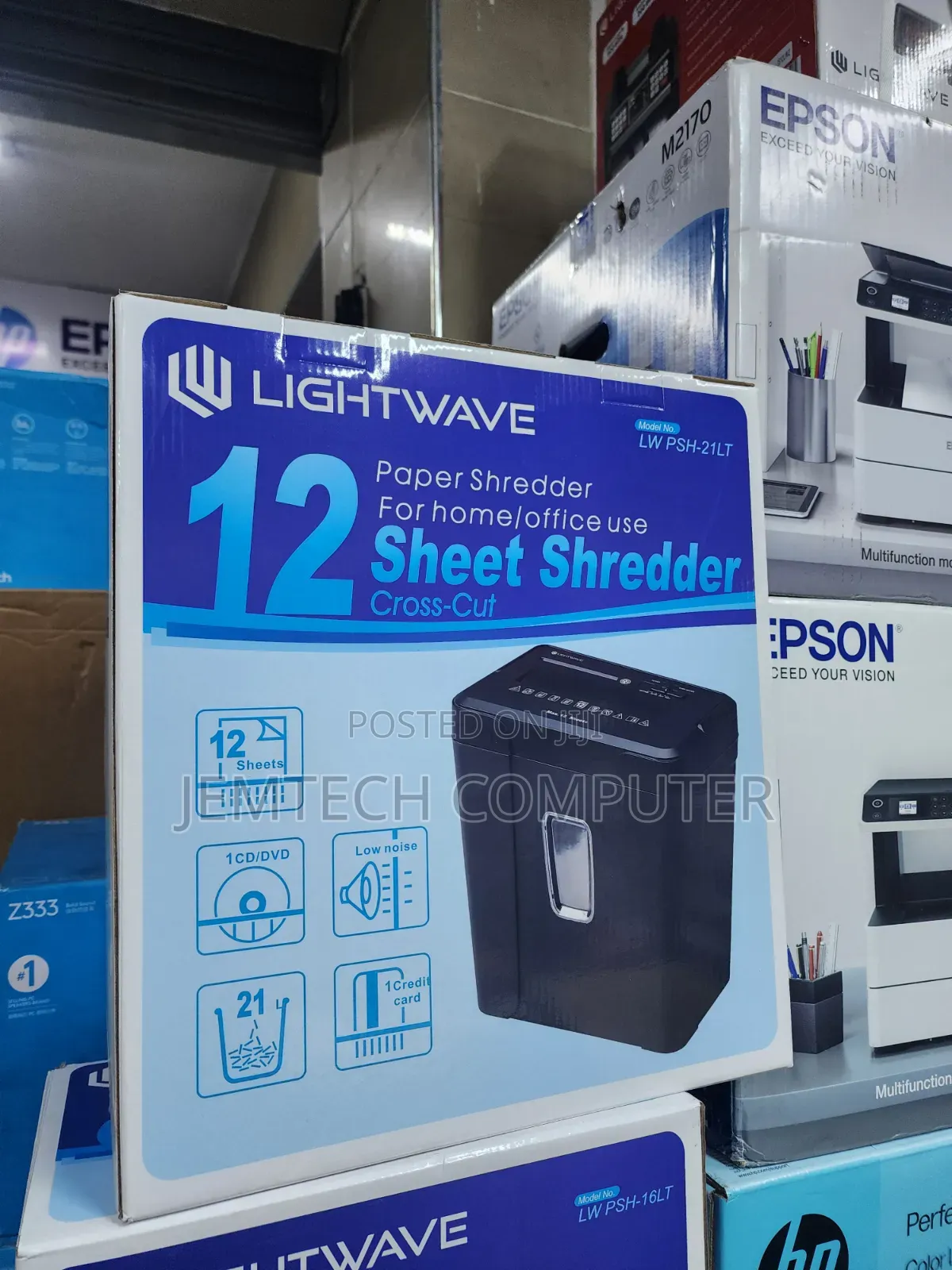 Lightwave Paper/Cd Shredder,12 Sheets, 21 LTR-PSH-21lt