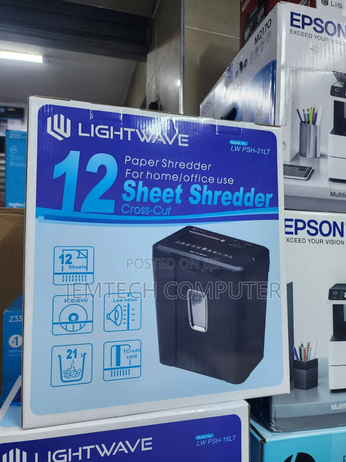 Lightwave Paper/Cd Shredder,12 Sheets, 21 LTR-PSH-21lt