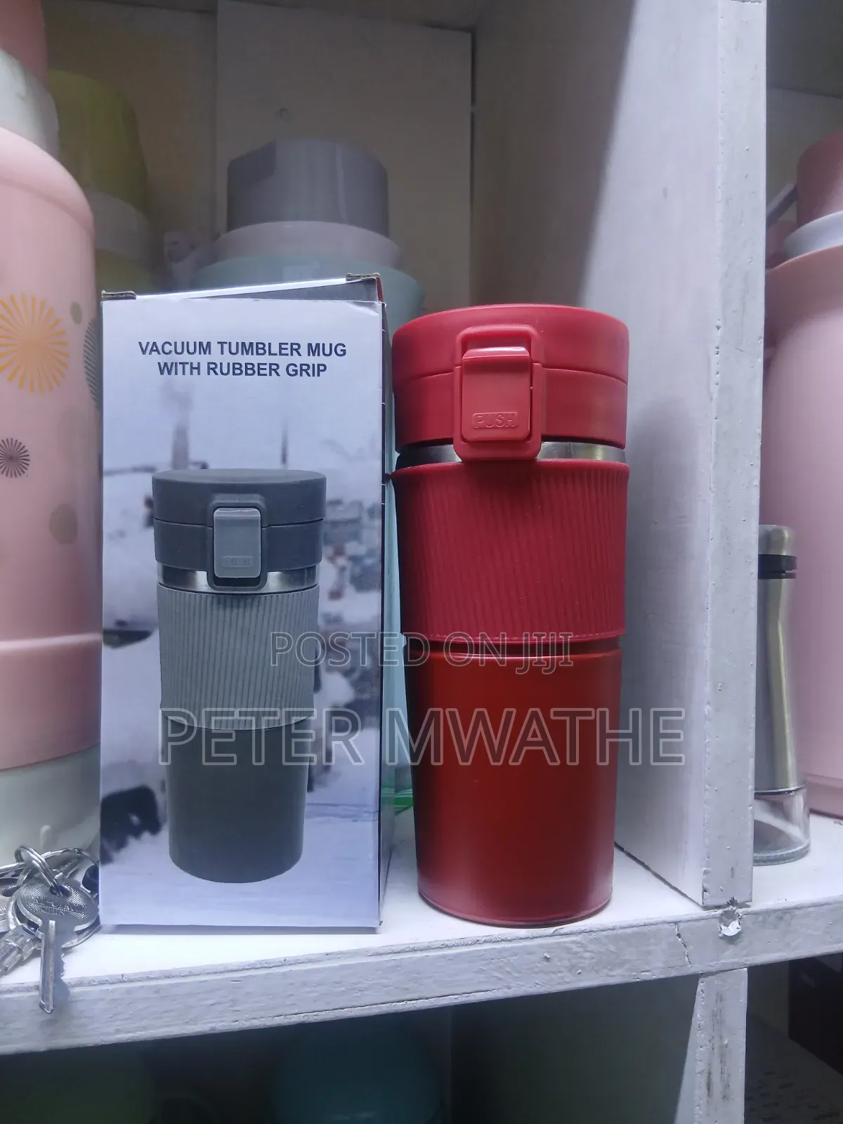 Vaccume Tumblermug With Rubber Grip