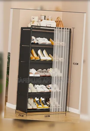 Dust Proof Shoe Rack With Curtain – Neat Space Saving