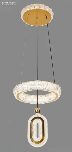 Modern Gold Crystal Ring LED Pendant Chandelier