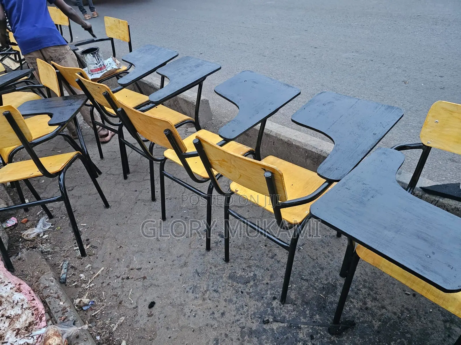 Arm Chair College Painted Black Arm